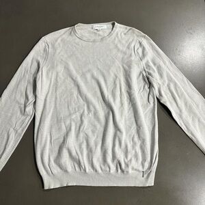 Calvin Klein Men's Light Gray Crewneck Sweater